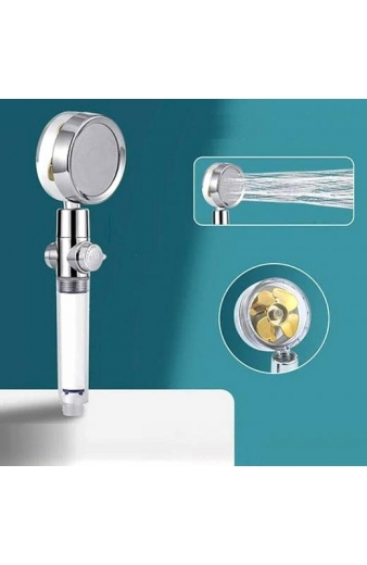 Τηλέφωνο κεφαλή ντους μπάνιου με ανεμιστήρα, εξοικονόμηση ενέργειας- Turbocharged Shower Head Shower head