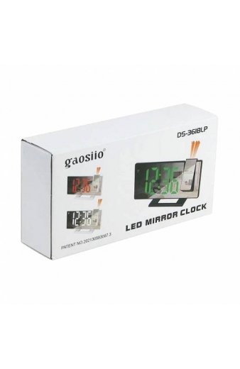 Gaosiio LED ρολόι με προτζέκτορα και οθόνη καθρέφτη DS-3618LP - LED Mirror Clock