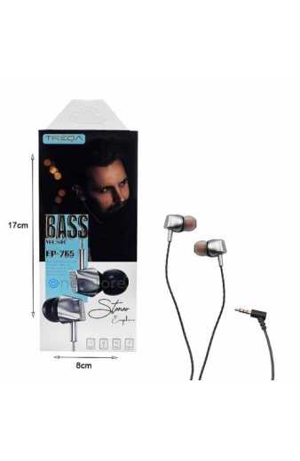 Treqa Ενσύρματα Ακουστικά Ψείρες Earbuds EP-765 - Bass Earphones