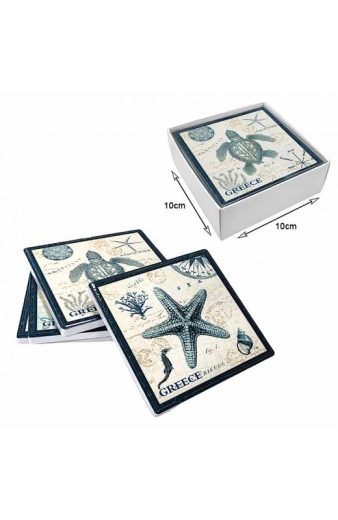 Σετ σουβέρ Greece 4τμχ - Coaster set 4pcs