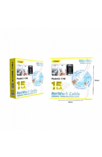 Andowl Καλώδιο δικτύου ethernet 15m 1000MHz U/UTP Cat.5e Q-T140 - Net Work Cable