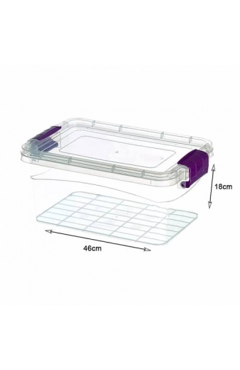 Πλαστικό Κουτί Αποθήκευσης με Καπάκι Διάφανο 20lt KBO12 - Plastic Storage Box with Transparent Lid