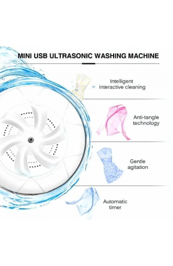 Mίνι Φορητό Πλυντήριο - Ultrasonic Turbine Wash