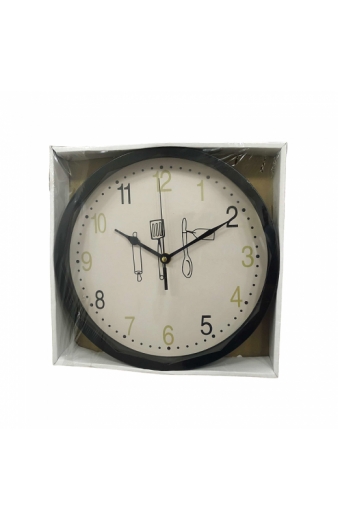 Ρολόι τοίχου - XH-6609 - 26cm - 166092 - Black