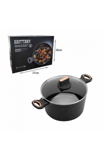 Amercook Brittany αντικολλητική κατσαρόλα με καπάκι 26cm - Casserole