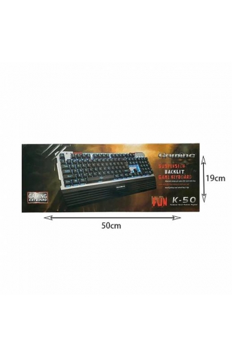 Gaming Πληκτρολόγιο K-50 με Φωτιζόμενα Πλήκτρα - Mechanical Keyboard