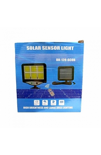 Λαμπτήρας Δρόμου Με Προβολέα Ηλιακού Συλλέκτη BK-128-6COB - Solar sensor light