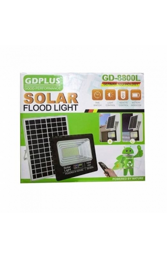 GDPlus Ηλιακός προβολέας τοίχου με τηλεχειριστήριο 100W GD-8800L - Solar Flood Light