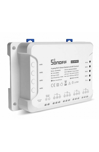 SONOFF Smart Διακόπτης 4CH PRO R3, 4 θέσεων, 40A, RF control, λευκός