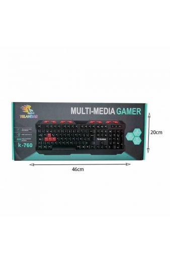 Yelandar Gaming Πληκτρολόγιο K-760 - Multi-media Gamer Keyboard