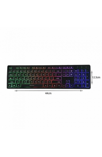 Gaming Ενσύρματο φωτιζόμενο πληκτρολόγιο RGB Andowl Q30K-RGB - Multimedia Keyboard