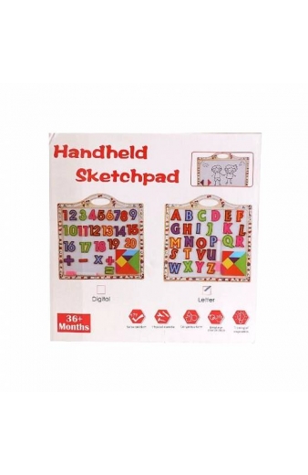 Εκπαιδευτικός ξύλινος πίνακας - Educational Wooden Handheld Sketchpad Toy