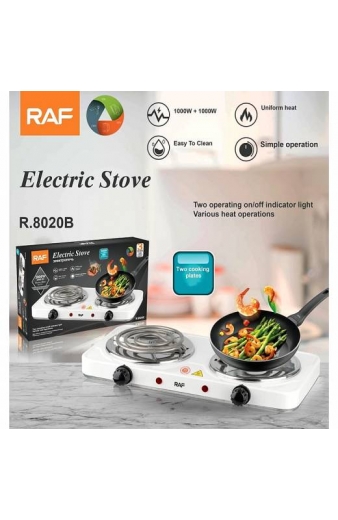 RAF Ηλεκτρικό διπλό μάτι κουζίνας 2000W R.8020B - Electric stove