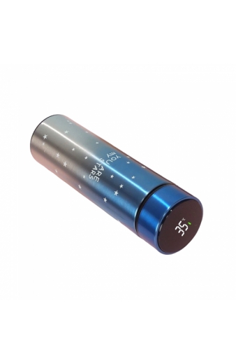 Φορητό παγούρι-θερμός με ψηφιακό θερμόμετρο - 500ml - 954118 - Blue