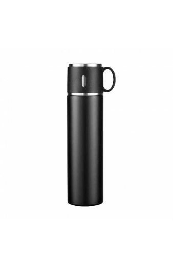 Φορητό παγούρι-θερμός με κούπα - 500ml - 954156 - Black