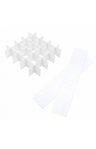 Πλαστικά διαχωριστικά συρταριών AG126H, λευκό, 5τμχ