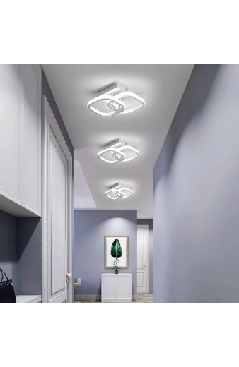 POWERTECH LED φωτιστικό οροφής HLL-0080, 20W, 4000K, 24x20cm, λευκό