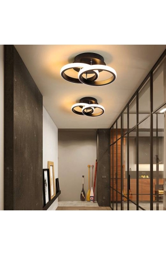 POWERTECH LED φωτιστικό οροφής HLL-0081, 20W, 4000K, 24.5x16.5cm, μαύρο