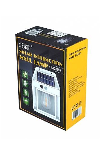 LED ηλιακό φωτιστικό τοίχου LXBK888 με αισθ/ρα φωτός & κίνησης, 1800mAh