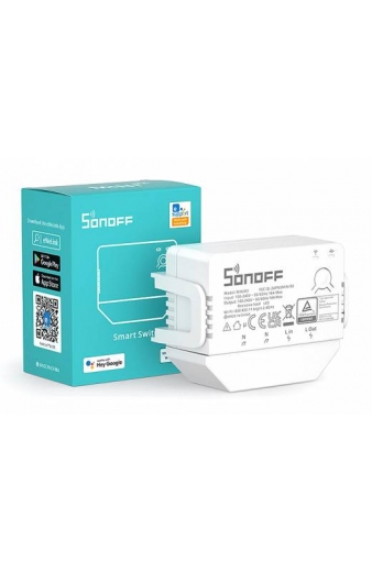 SONOFF smart διακόπτης MINIR3, 1-Gang, Wi-Fi, 16A, λευκός