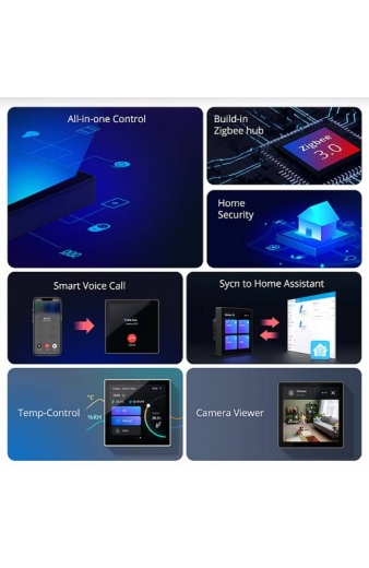 SONOFF smart panel ελέγχου NSPanel Pro, οθόνη αφής, Wi-Fi, Zigbee, μαύρο