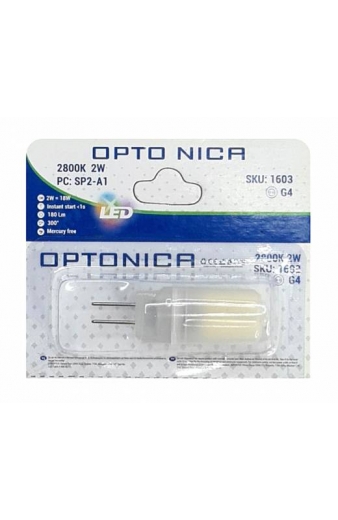 OPTONICA LED λάμπα 1603, 2W, 2800K, 180lm, G4