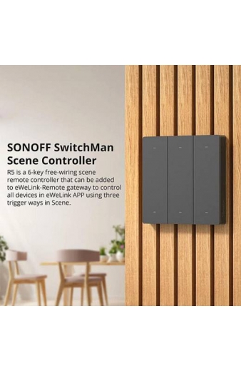 SONOFF smart διακόπτης R5W με 6x πλήκτρα, Wi-Fi, λευκός