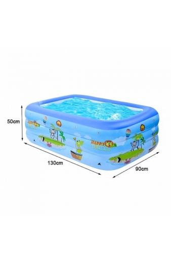 Sainteve παιδική πισίνα φουσκωτή 130x90x50cm SY-A0283 - 3-Ring rectangular swimming pool