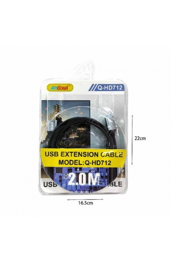 Andowl Καλώδιο επέκτασης USB 2m Q-HD1712 - USB Extension cable